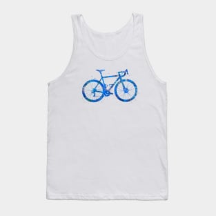 Road bike watercolor blue Tank Top